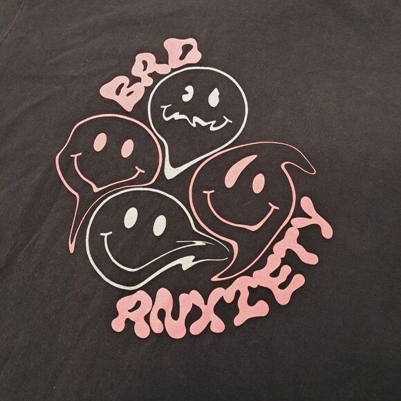 Megan thee Stallion Bad Anxiety Smile Tour Shirt Adult L Black Graphic The Mens - Picture 2 of 4